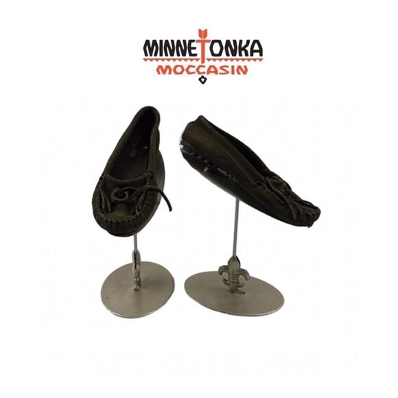 Minnetonka Cute Brown Slippers Size 6 - Picture 1 of 5